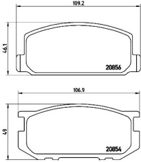 P83005N Sada brzdových destiček, kotoučová brzda PRIME LINE - Ceramic BREMBO