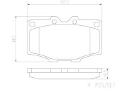 P83006N Sada brzdových destiček, kotoučová brzda PRIME LINE - Ceramic BREMBO