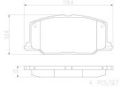 P83016N Sada brzdových destiček, kotoučová brzda PRIME LINE - Ceramic BREMBO