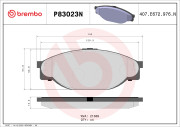 P83023N Sada brzdových destiček, kotoučová brzda PRIME LINE - Ceramic BREMBO