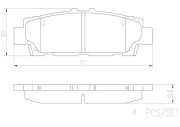 P83032N Sada brzdových destiček, kotoučová brzda PRIME LINE - Ceramic BREMBO