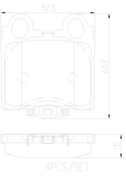 P83045N BREMBO sada brzdových platničiek kotúčovej brzdy P83045N BREMBO