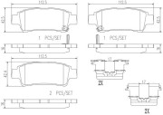 P83056N Sada brzdových destiček, kotoučová brzda PRIME LINE - Ceramic BREMBO