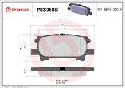 P83068N BREMBO sada brzdových platničiek kotúčovej brzdy P83068N BREMBO