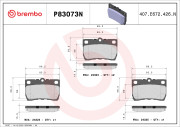 P83073N Sada brzdových destiček, kotoučová brzda PRIME LINE - Ceramic BREMBO