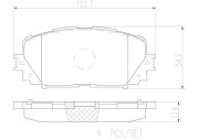 P83101N Sada brzdových destiček, kotoučová brzda PRIME LINE - Ceramic BREMBO