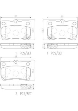 P83113N BREMBO sada brzdových platničiek kotúčovej brzdy P83113N BREMBO