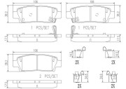 P83123N Sada brzdových destiček, kotoučová brzda PRIME LINE - Ceramic BREMBO