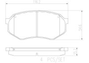 P83128N Sada brzdových destiček, kotoučová brzda PRIME LINE - Ceramic BREMBO