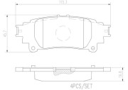 P83132N Sada brzdových destiček, kotoučová brzda PRIME LINE - Ceramic BREMBO