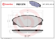 P83137N Sada brzdových destiček, kotoučová brzda PRIME LINE - Ceramic BREMBO