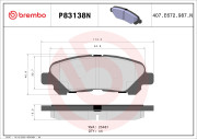 P83138N Sada brzdových destiček, kotoučová brzda PRIME LINE - Ceramic BREMBO