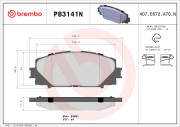 P83141N BREMBO sada brzdových platničiek kotúčovej brzdy P83141N BREMBO