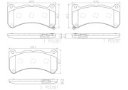 P83146N Sada brzdových destiček, kotoučová brzda PRIME LINE - Ceramic BREMBO