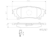 P83152N Sada brzdových destiček, kotoučová brzda PRIME LINE - Ceramic BREMBO