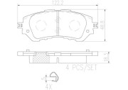 P83165N BREMBO sada brzdových platničiek kotúčovej brzdy P83165N BREMBO