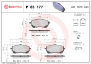 P 83 177 Brzdové destičky BREMBO