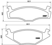 P 85 005 Brzdové destičky BREMBO