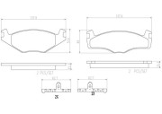 P85005N Sada brzdových destiček, kotoučová brzda PRIME LINE - Ceramic BREMBO