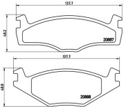 P 85 012 Brzdové destičky BREMBO