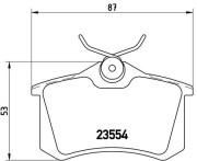 P 85 017 Sada brzdových destiček, kotoučová brzda PRIME LINE BREMBO