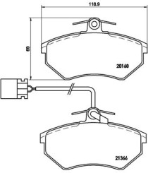 P 85 034 Sada brzdových destiček, kotoučová brzda PRIME LINE BREMBO