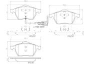 P85045N Sada brzdových destiček, kotoučová brzda PRIME LINE - Ceramic BREMBO