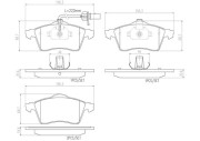 P85049N Sada brzdových destiček, kotoučová brzda PRIME LINE - Ceramic BREMBO