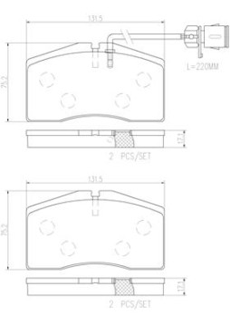 P85053N BREMBO sada brzdových platničiek kotúčovej brzdy P85053N BREMBO