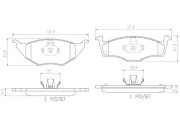 P85055N Sada brzdových destiček, kotoučová brzda PRIME LINE - Ceramic BREMBO