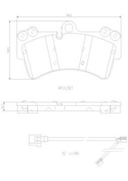 P85065N Sada brzdových destiček, kotoučová brzda PRIME LINE - Ceramic BREMBO