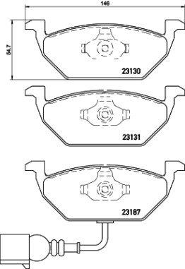 P 85 072X Sada brzdových destiček, kotoučová brzda XTRA LINE BREMBO