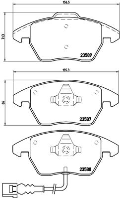 P 85 075X Sada brzdových destiček, kotoučová brzda XTRA LINE BREMBO