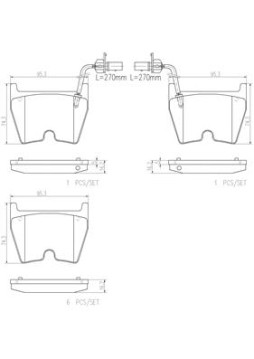 P85078N Sada brzdových destiček, kotoučová brzda PRIME LINE - Ceramic BREMBO