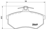 P 85 092 Sada brzdových destiček, kotoučová brzda PRIME LINE BREMBO