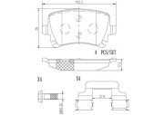 P85095N BREMBO sada brzdových platničiek kotúčovej brzdy P85095N BREMBO