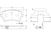 P85100N Sada brzdových destiček, kotoučová brzda PRIME LINE - Ceramic BREMBO