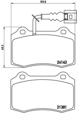 P 85 104 Brzdové destičky BREMBO