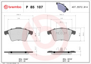 P 85 107 Brzdové destičky BREMBO