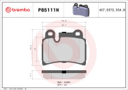 P85111N Sada brzdových destiček, kotoučová brzda PRIME LINE - Ceramic BREMBO