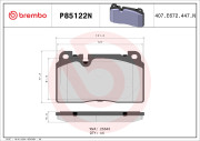 P85122N Sada brzdových destiček, kotoučová brzda PRIME LINE - Ceramic BREMBO