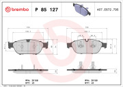 P 85 127 Brzdové destičky BREMBO