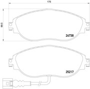 P 85 131 Brzdové destičky DIRECTIONAL BRAKE PADS BREMBO