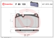 P 85 133 Brzdové destičky BREMBO