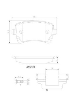 P85143N BREMBO sada brzdových platničiek kotúčovej brzdy P85143N BREMBO