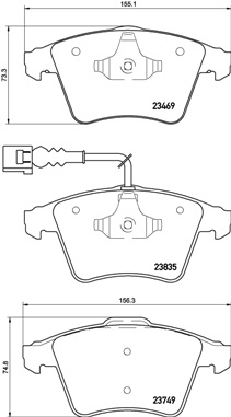 P85149N Sada brzdových destiček, kotoučová brzda PRIME LINE - Ceramic BREMBO