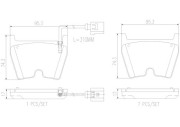 P85152N Sada brzdových destiček, kotoučová brzda PRIME LINE - Ceramic BREMBO