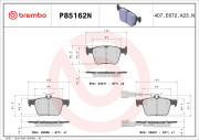 P85162N Sada brzdových destiček, kotoučová brzda PRIME LINE - Ceramic BREMBO