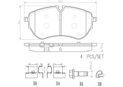 P85173N Sada brzdových destiček, kotoučová brzda PRIME LINE - Ceramic BREMBO