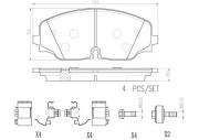 P85176N Sada brzdových destiček, kotoučová brzda PRIME LINE - Ceramic BREMBO